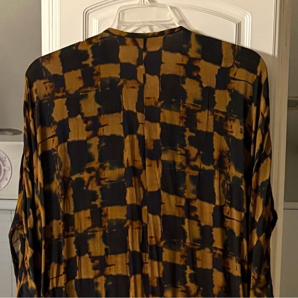 ZARA Viscose Tunic Dress Adjustable Ruched Front Size M-L Limited Edition - Picture 7 of 8